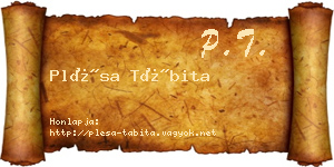 Plésa Tábita névjegykártya